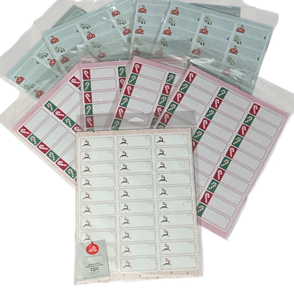 9 packs Gartner Studios Be Merry Christmas Holiday address labels 1,350 total